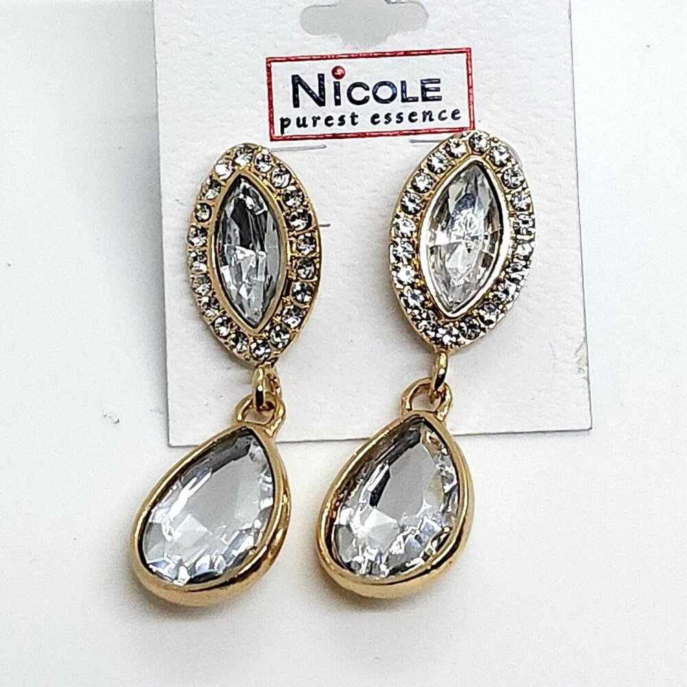 Beautiful Nicole‎ Purest Essence Rhinestone Drop Earrings